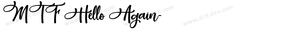 MTF Hello Again字体转换